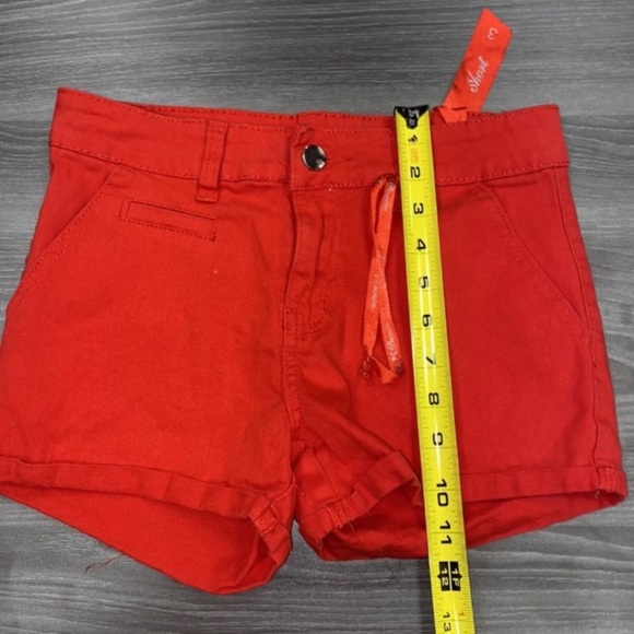 L.A. Denim Studio by Rosee Casual Red Shorts Juniors Women Size 3 - Picture 3 of 10